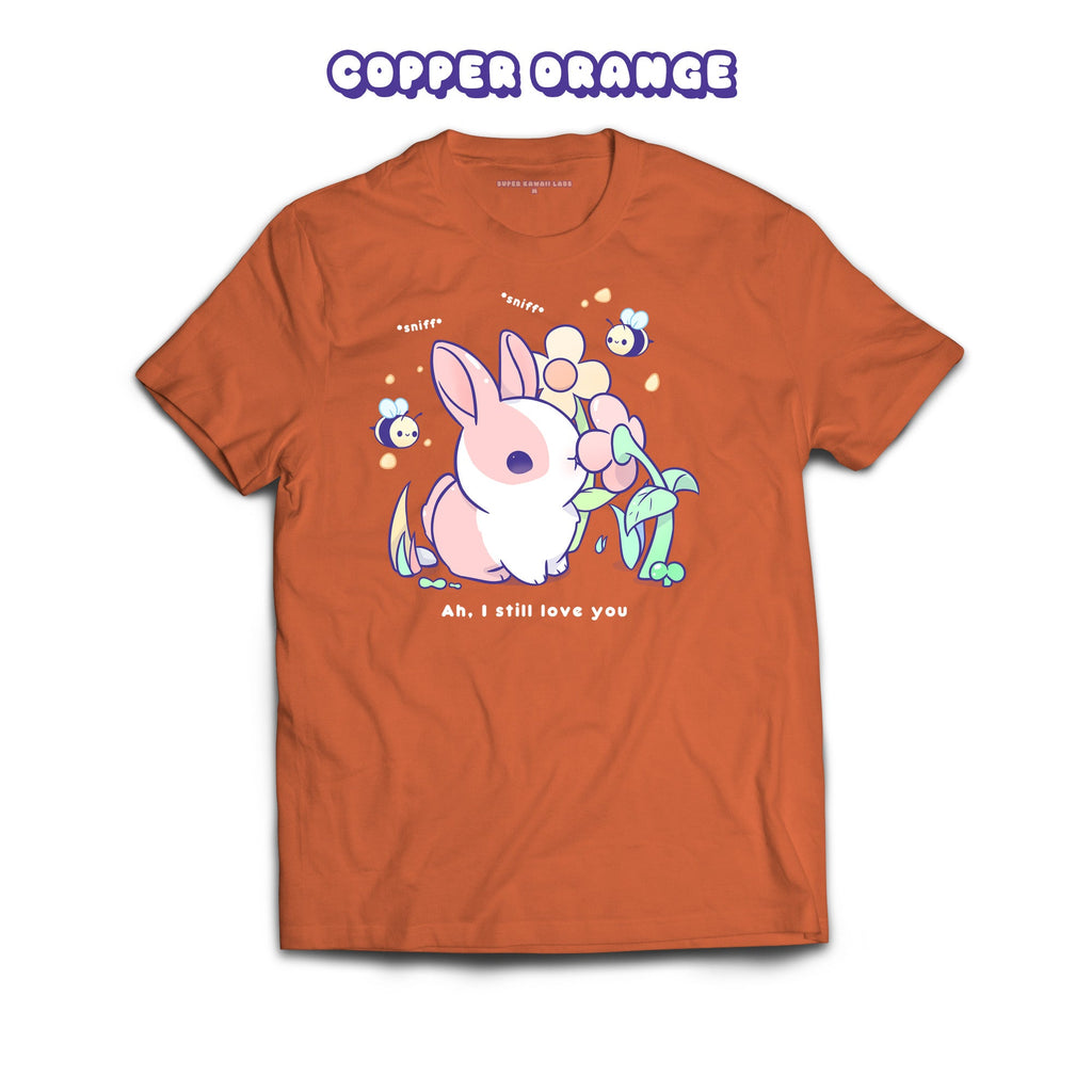BunnySniff T-shirt, Copper Orange 100% Ringspun Cotton T-shirt