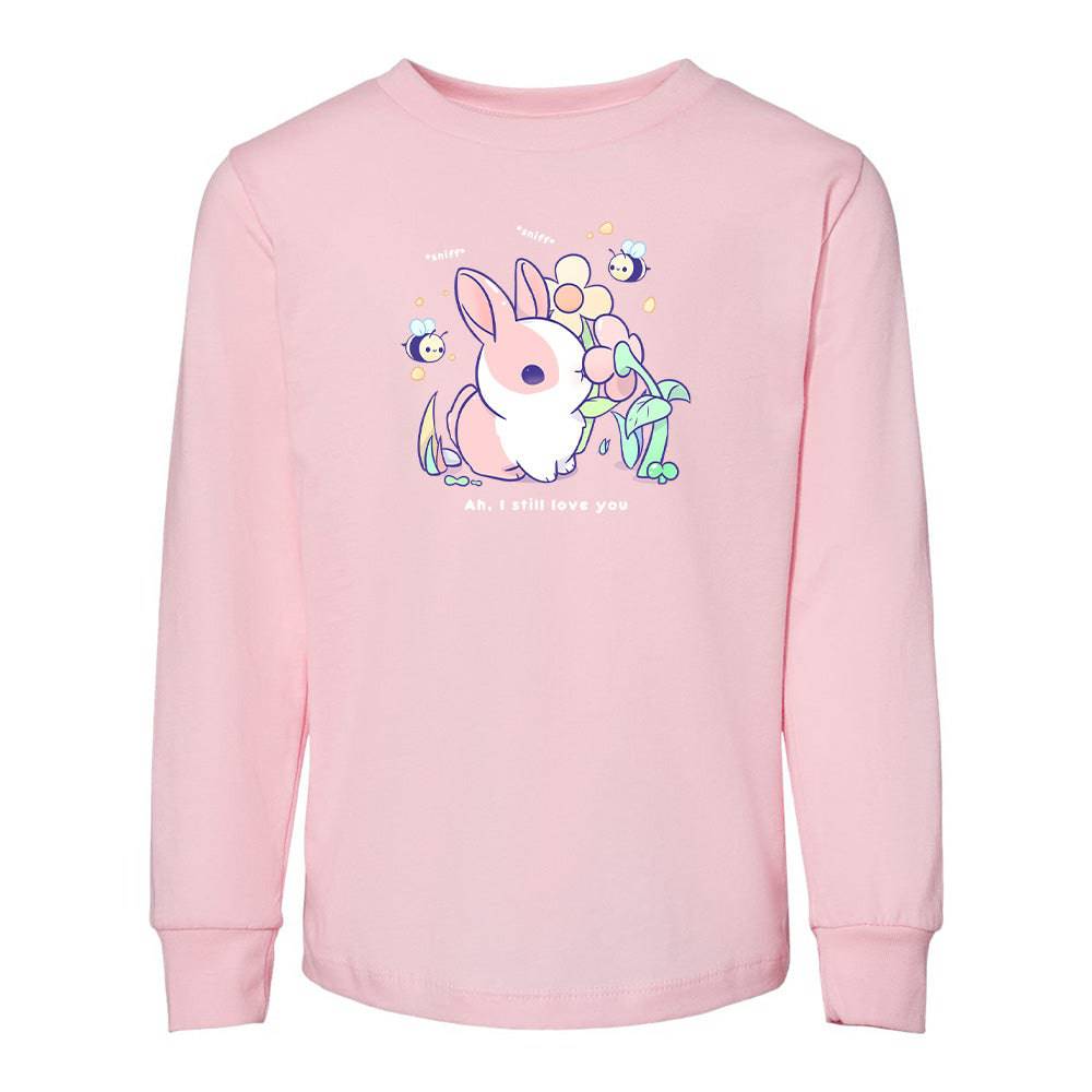 Pink BunnySniff Toddler Longsleeve Sweatshirt