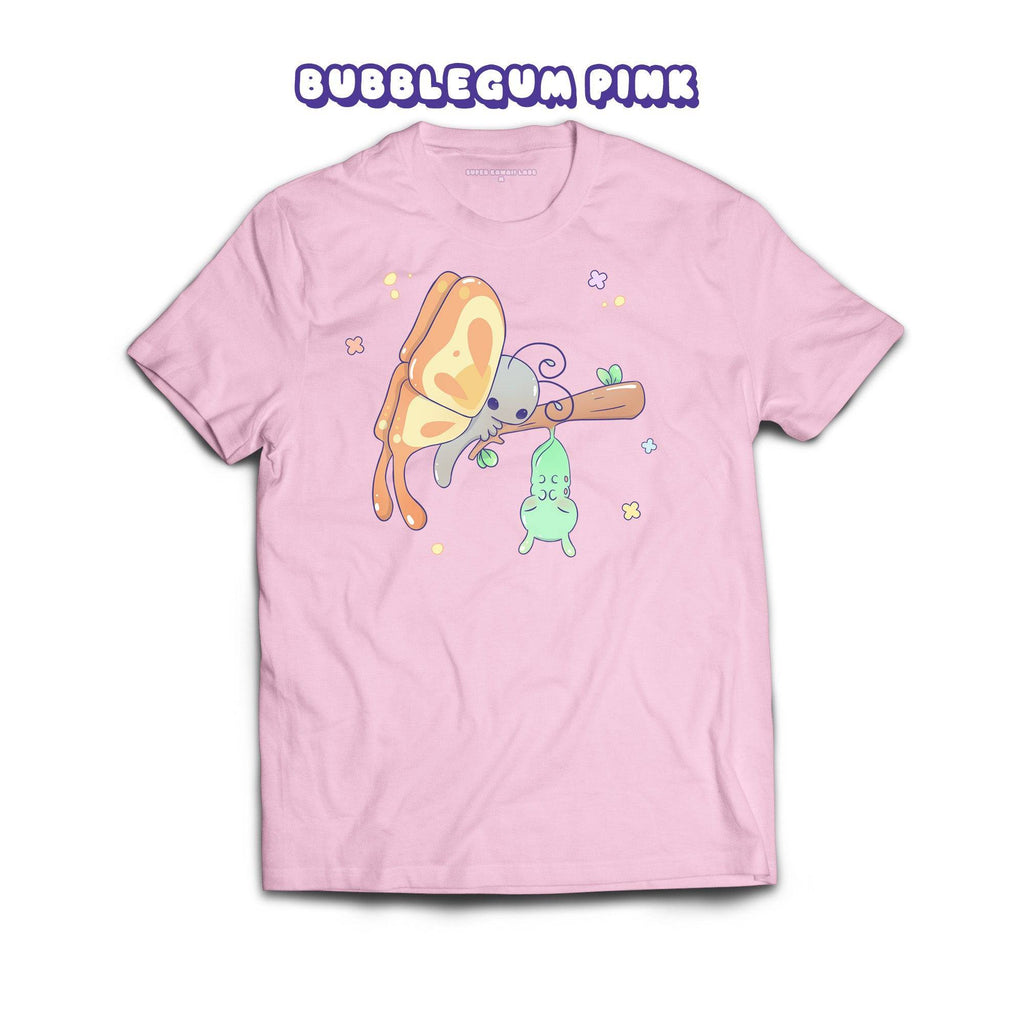 Butterfly T-shirt, Bubblegum Pink 100% Ringspun Cotton T-shirt