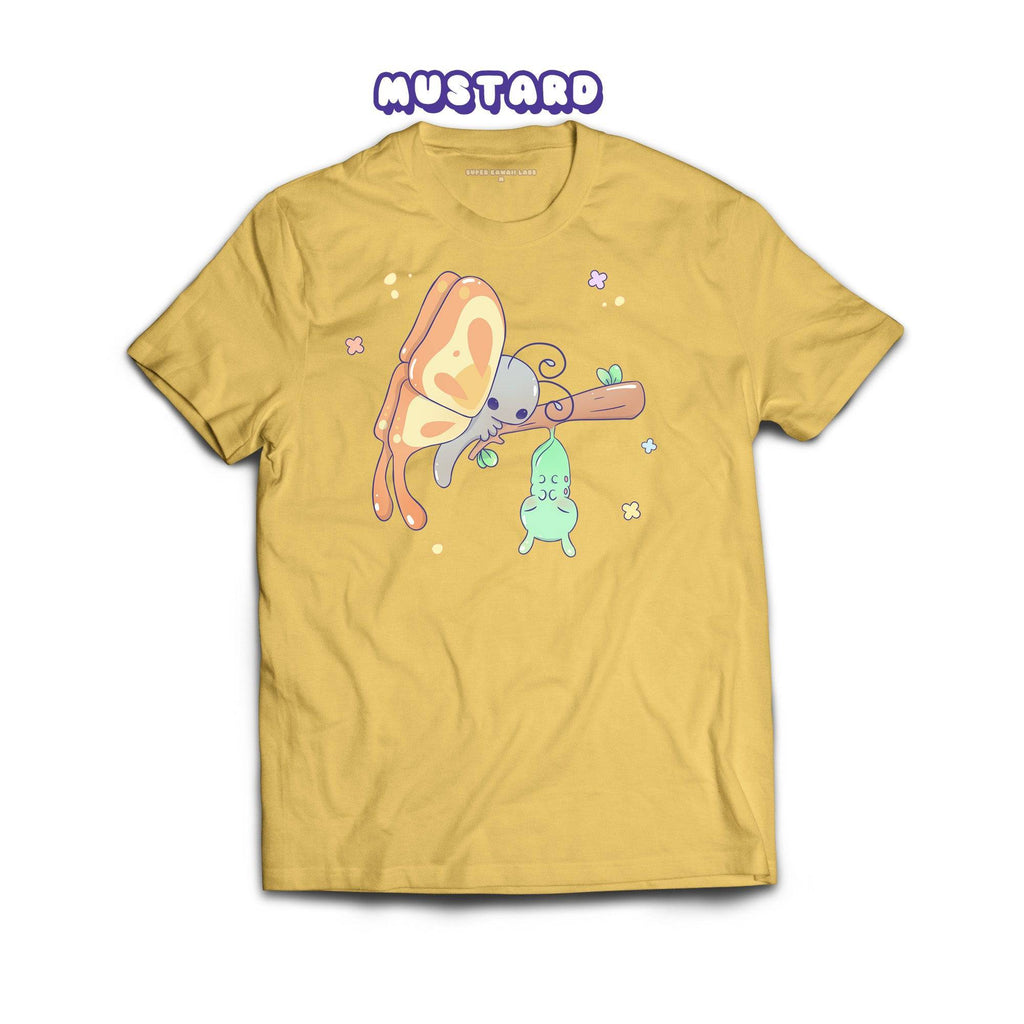Butterfly T-shirt, Mustard 100% Ringspun Cotton T-shirt