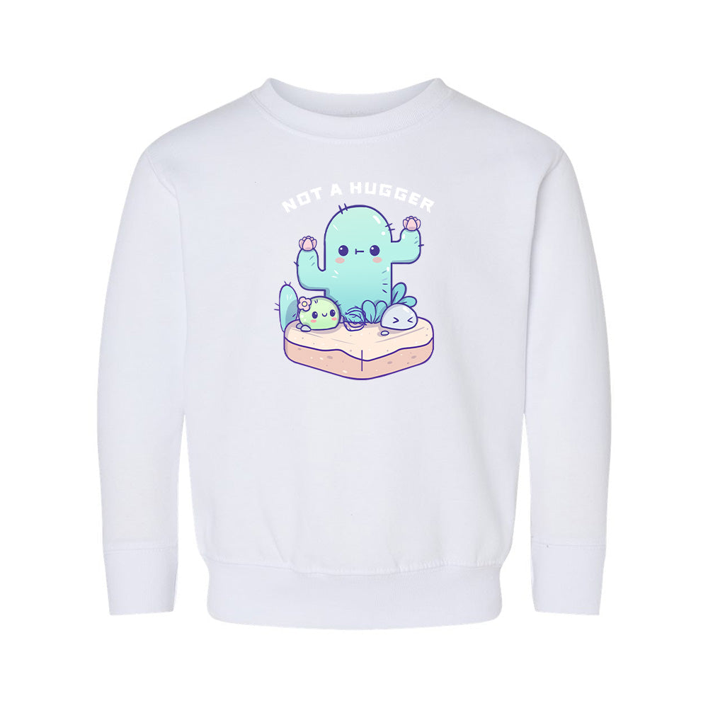 White Cactus Toddler Crewneck Sweatshirt