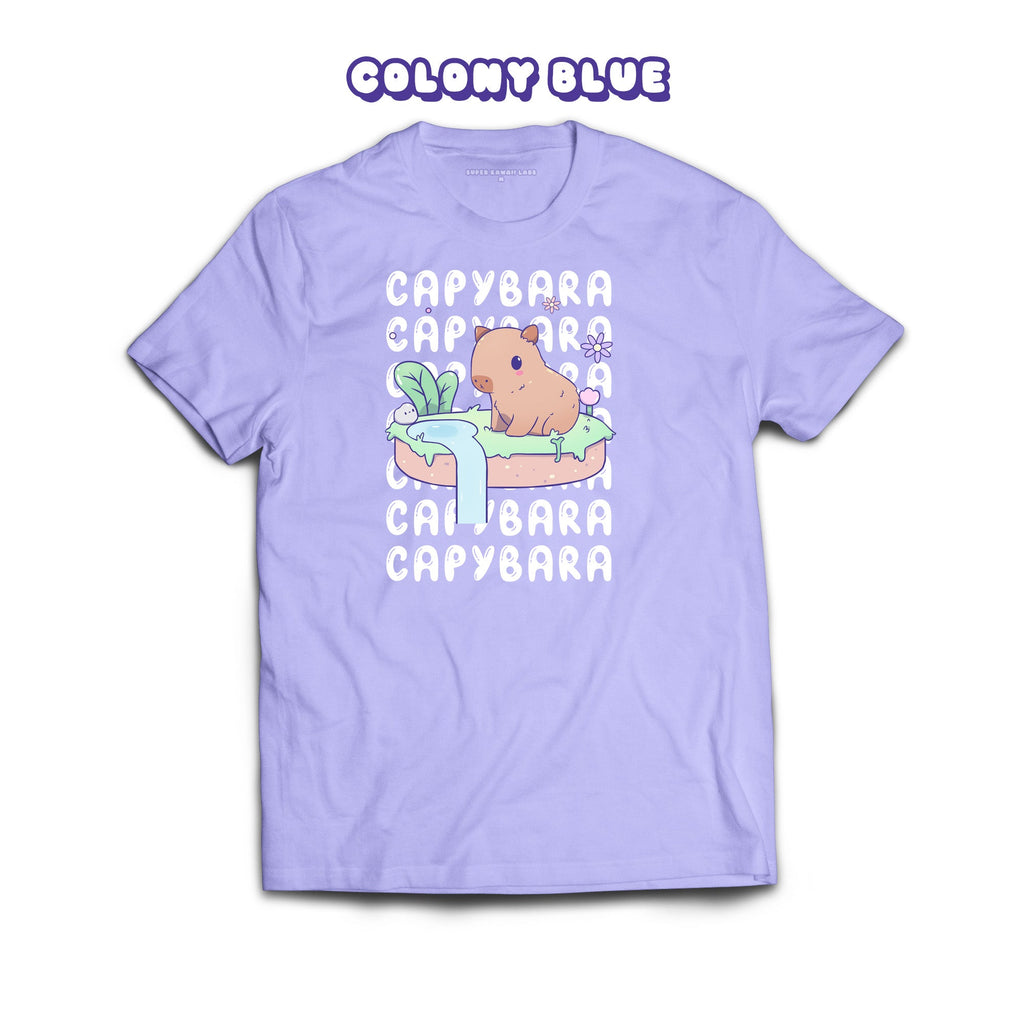 Capybara T-shirt, Colony Blue 100% Ringspun Cotton T-shirt