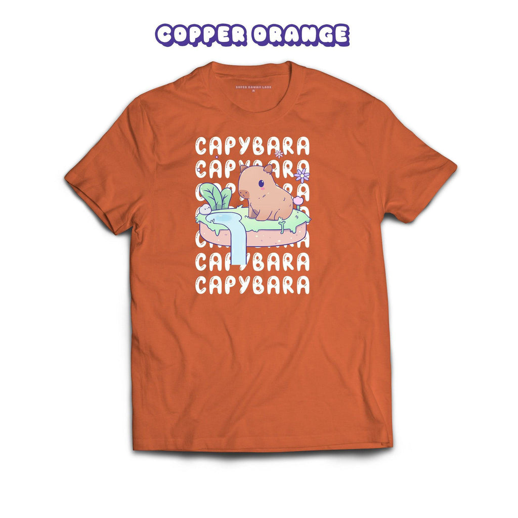 Capybara T-shirt, Copper Orange 100% Ringspun Cotton T-shirt