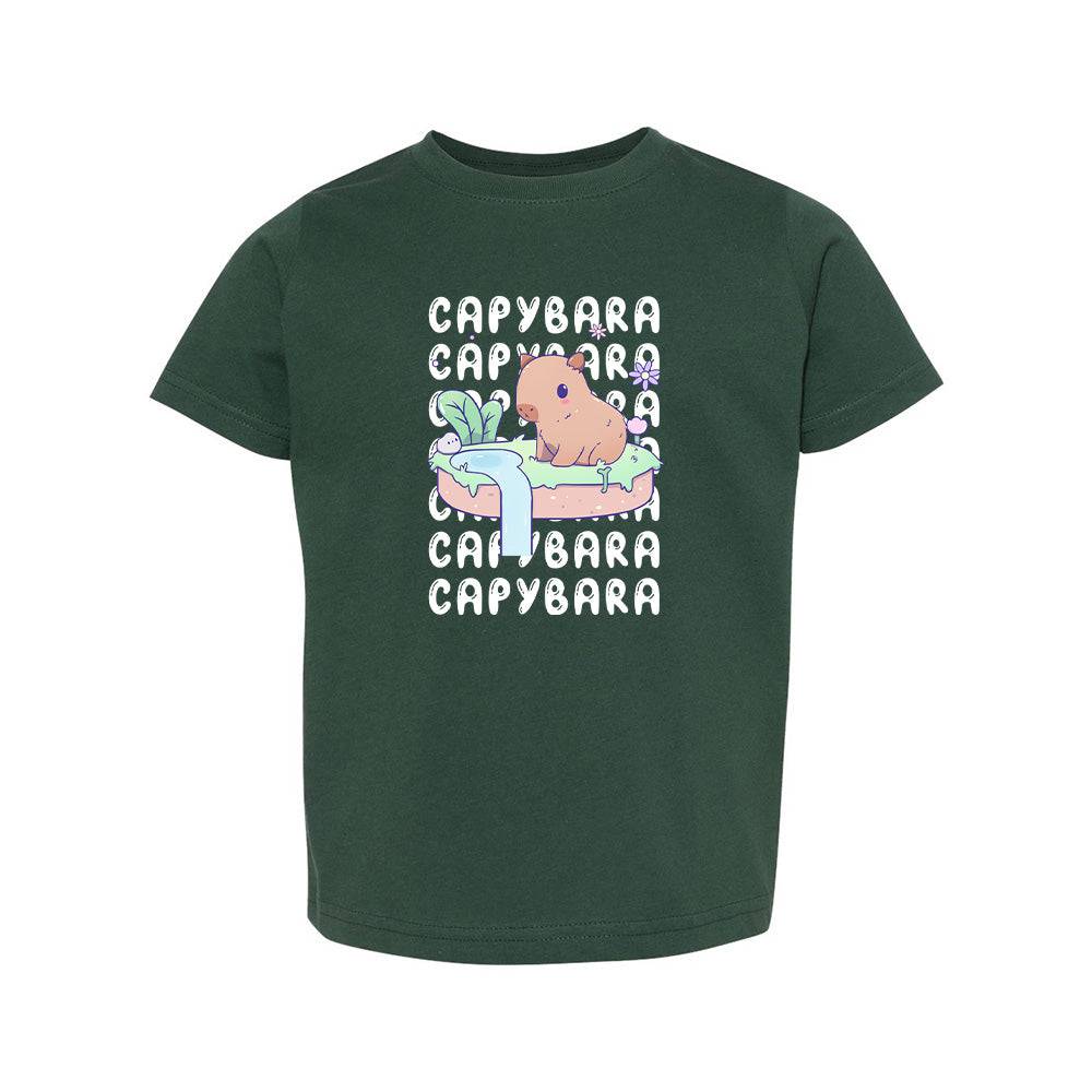 Capybara Forest Green Toddler T-shirt