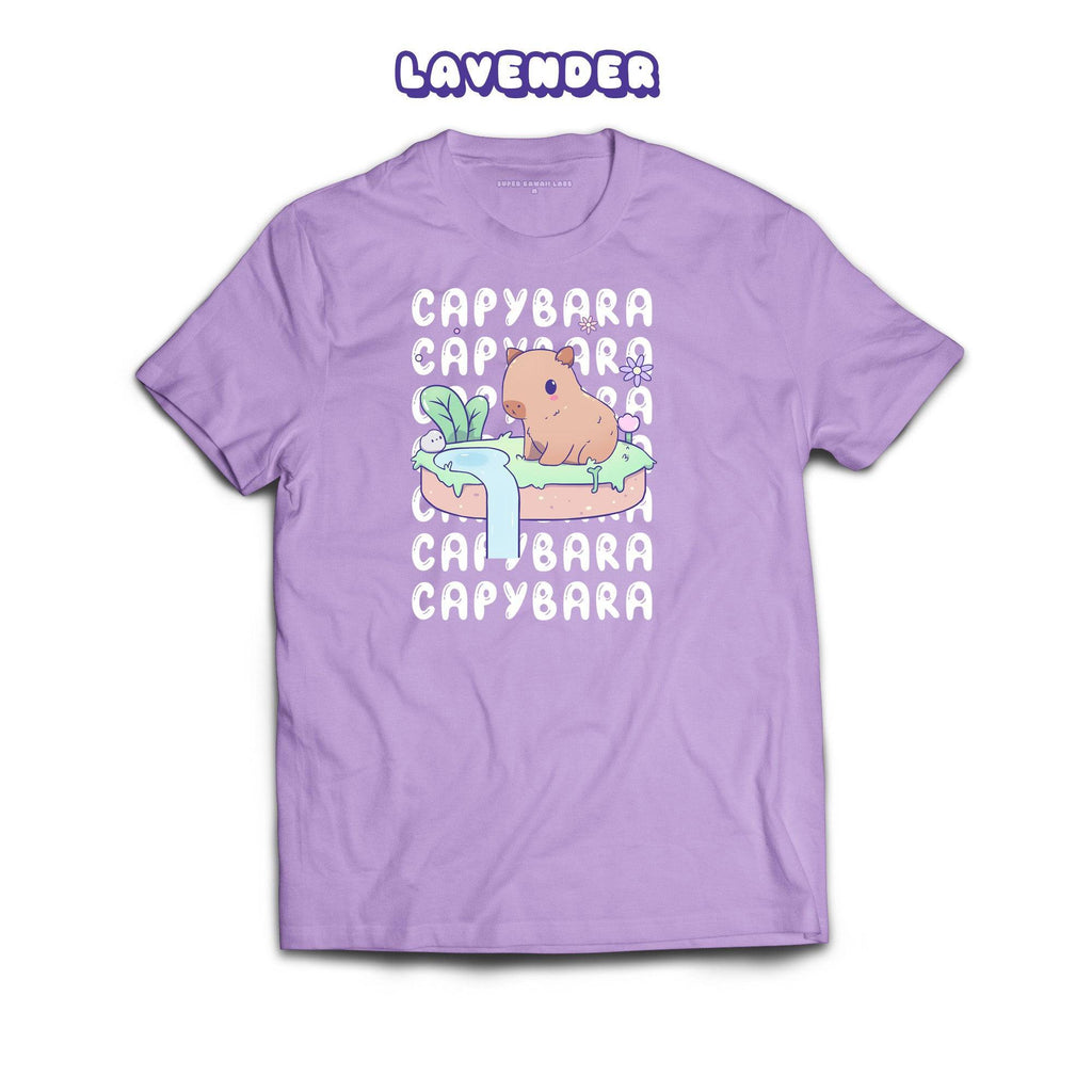 Capybara T-shirt, Lavender 100% Ringspun Cotton T-shirt