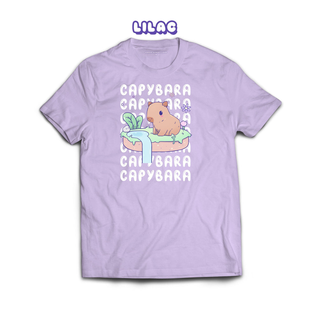 Capybara T-shirt, Lilac 100% Ringspun Cotton T-shirt