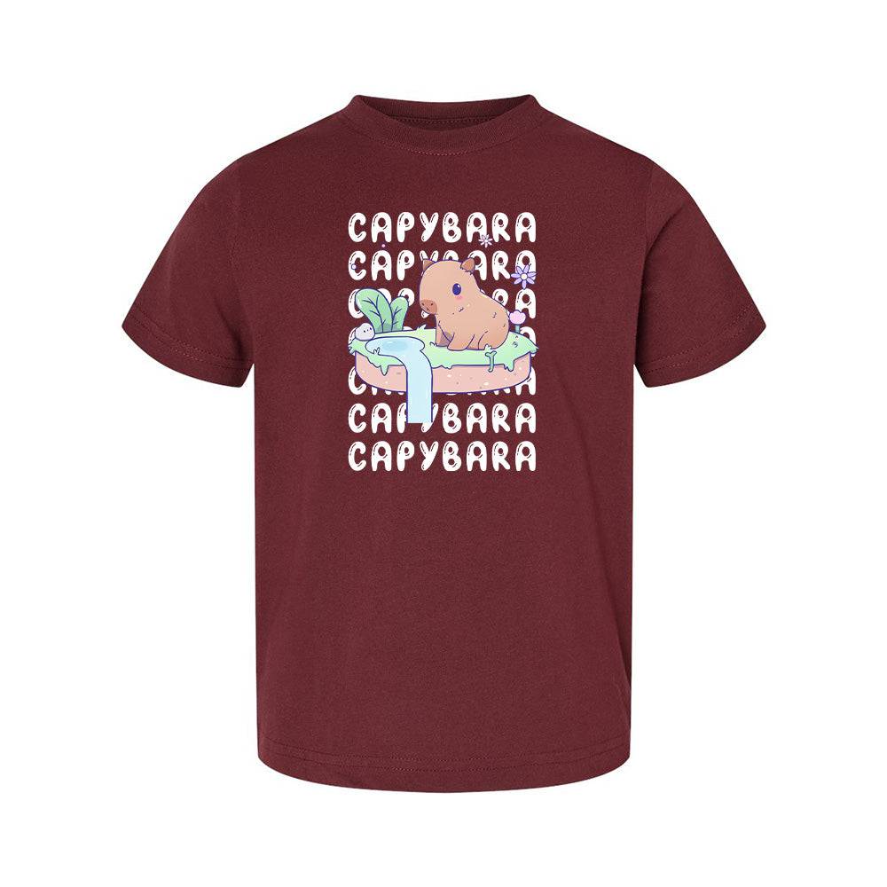 Capybara Maroon Toddler T-shirt