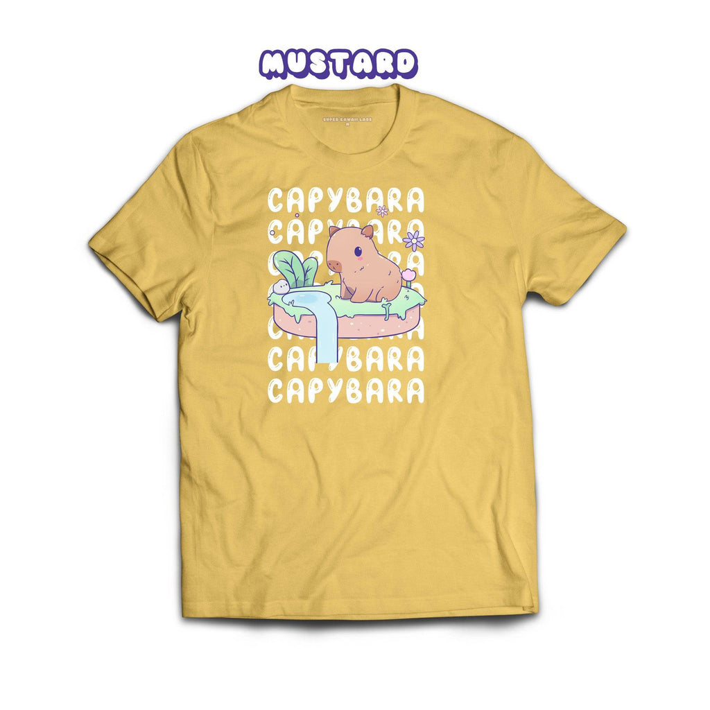Capybara T-shirt, Mustard 100% Ringspun Cotton T-shirt