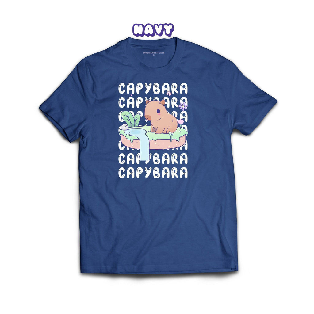 Capybara T-shirt, Navy 100% Ringspun Cotton T-shirt