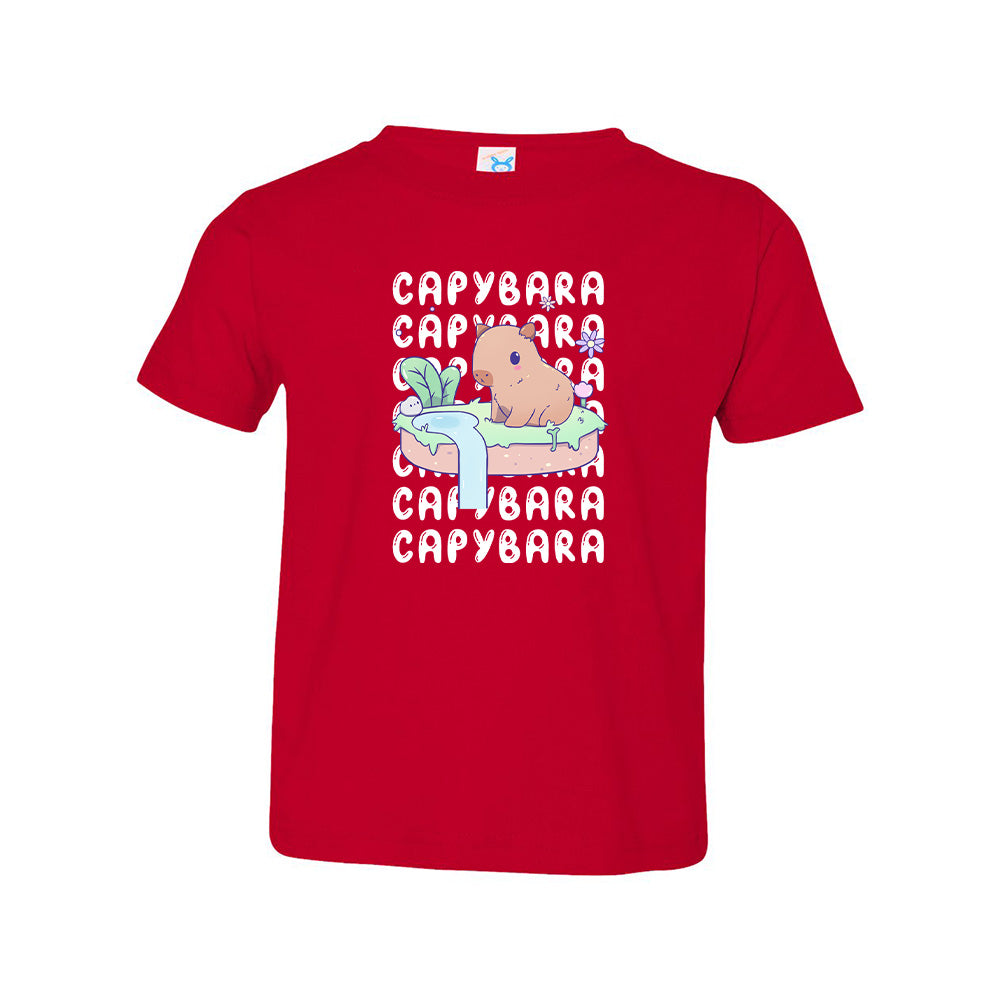 Capybara Red Toddler T-shirt