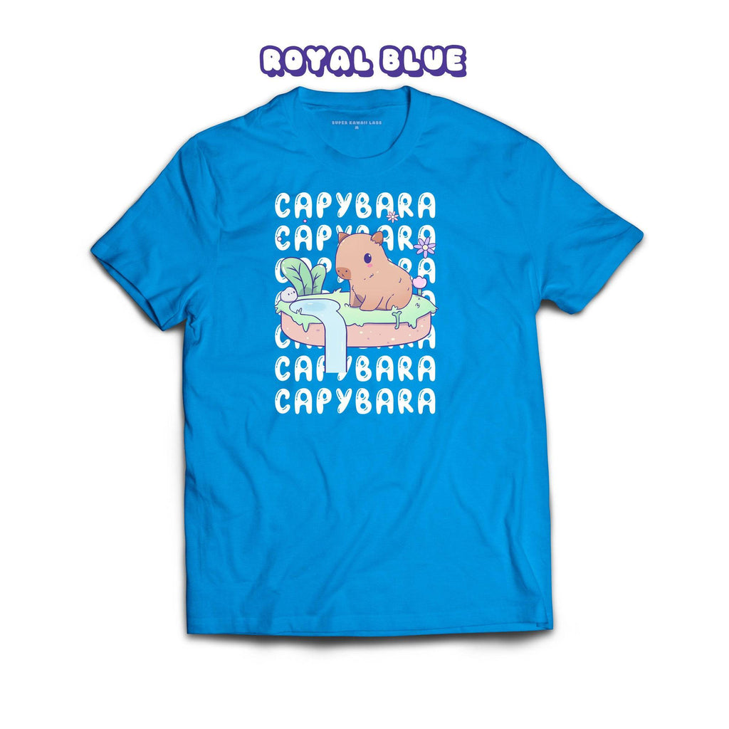 Capybara T-shirt, Royal Blue 100% Ringspun Cotton T-shirt