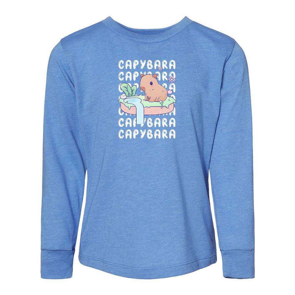Blue Capybara Toddler Longsleeve Sweatshirt