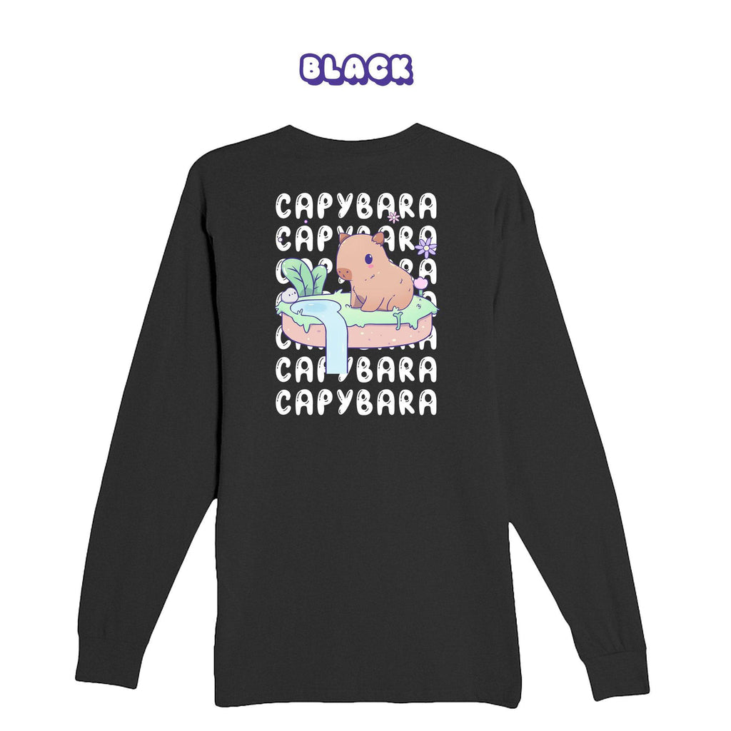Capybara Black Longsleeve T-shirt