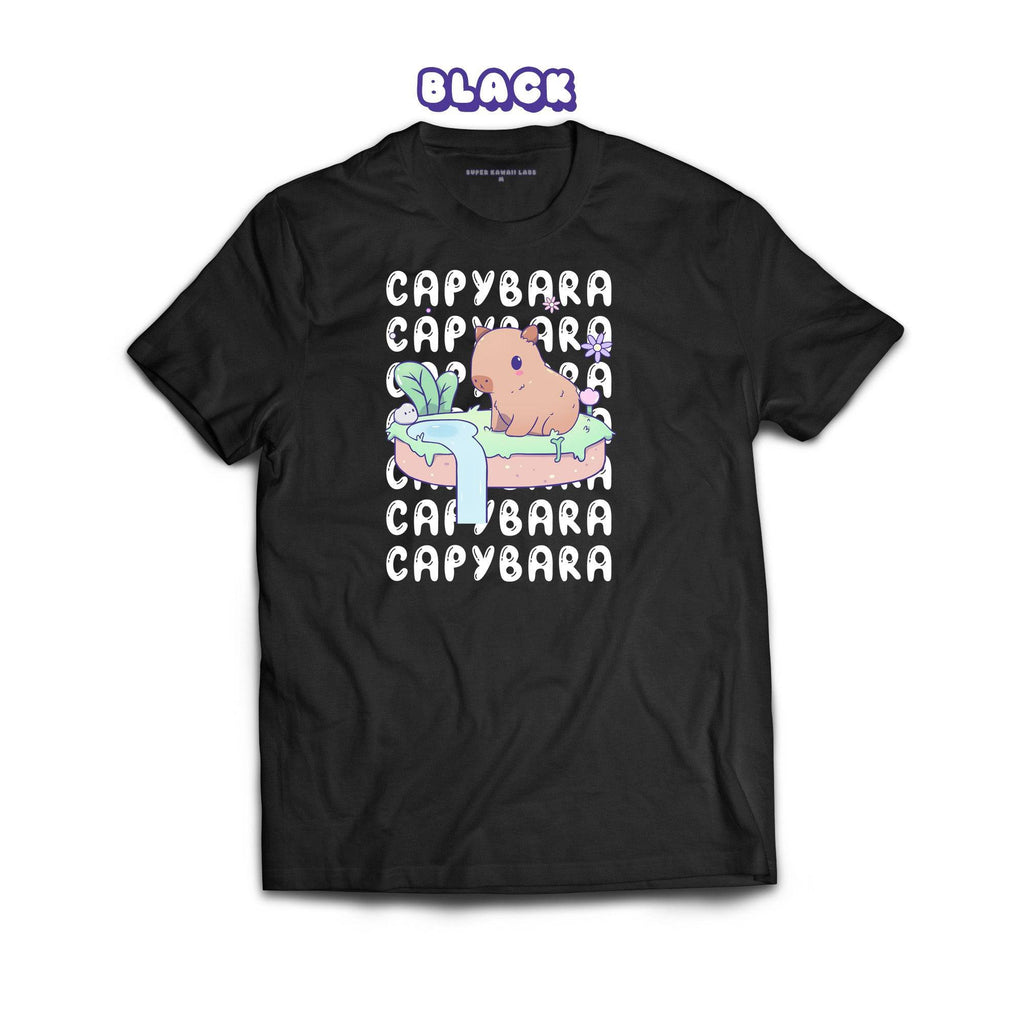 Capybara T-shirt, Black 100% Ringspun Cotton T-shirt