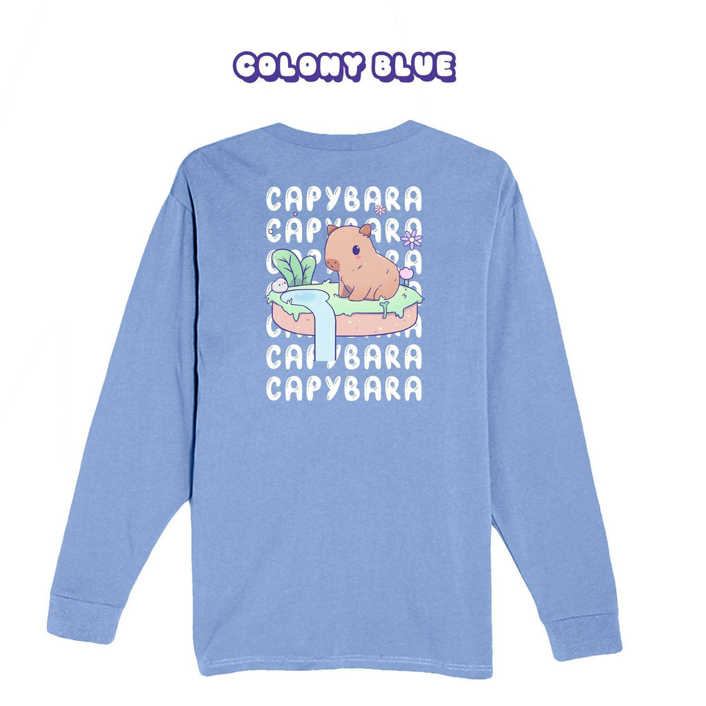 Capybara Colony Blue Longsleeve T-shirt