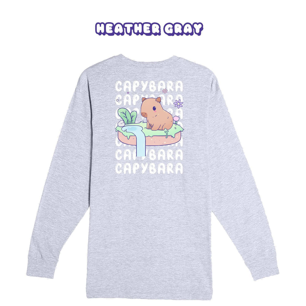 Capybara Heather Gray Longsleeve T-shirt
