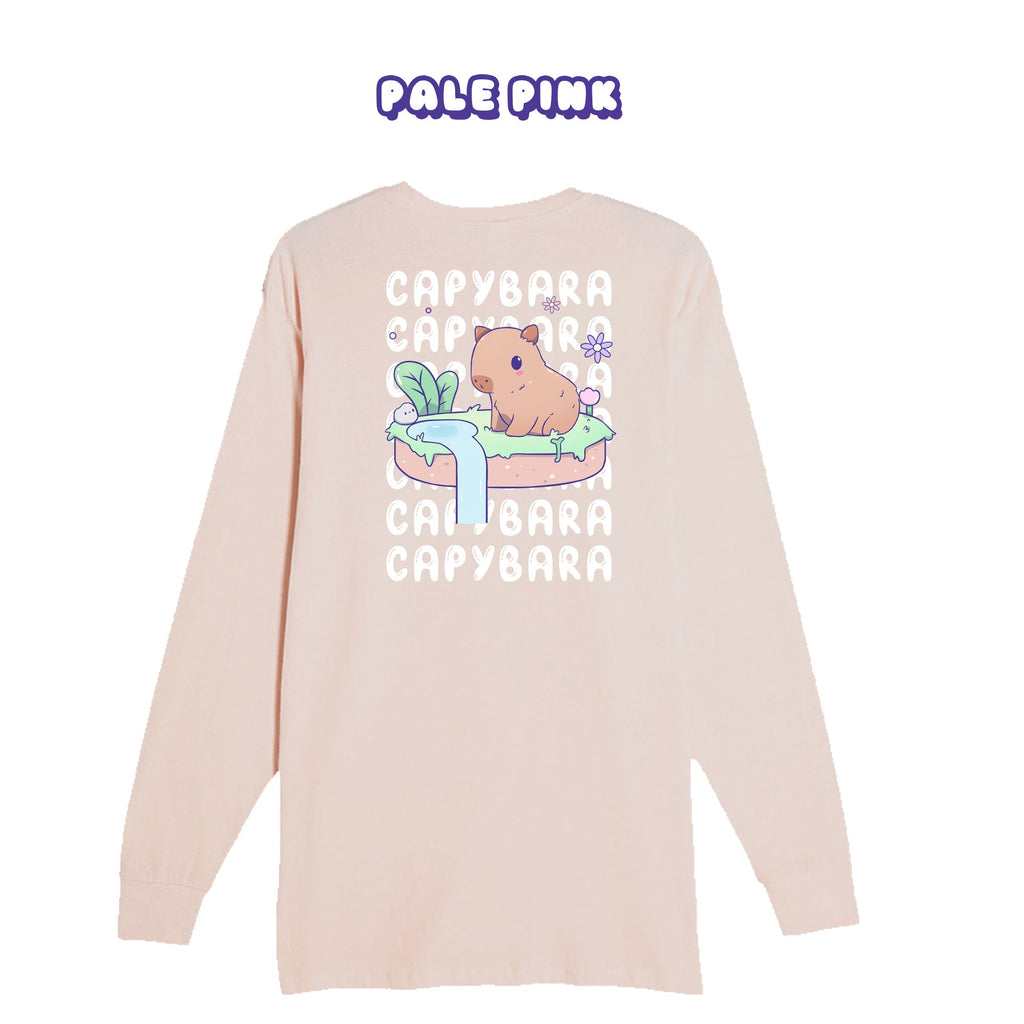 Capybara Pale Pink Longsleeve T-shirt