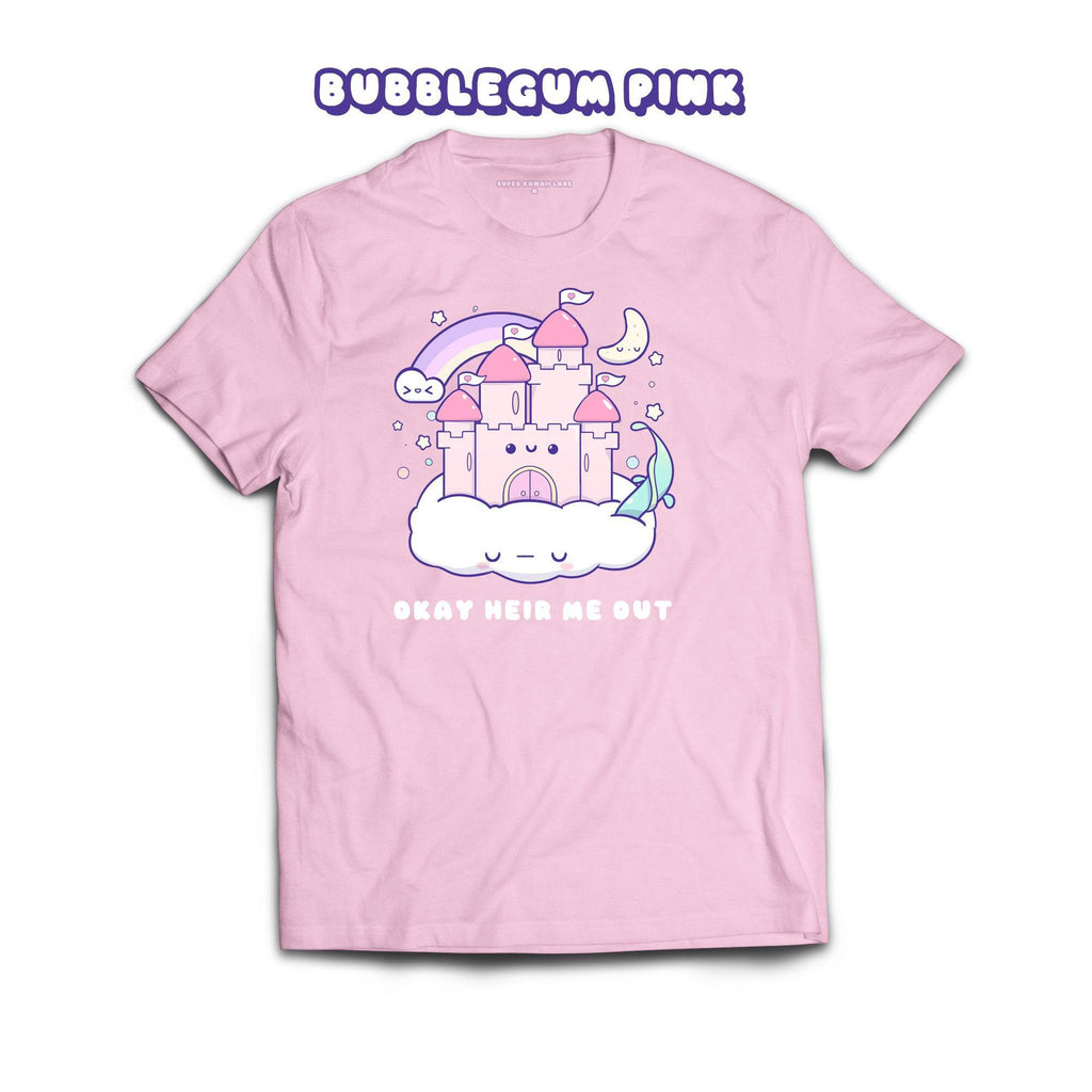 Castle T-shirt, Bubblegum Pink 100% Ringspun Cotton T-shirt