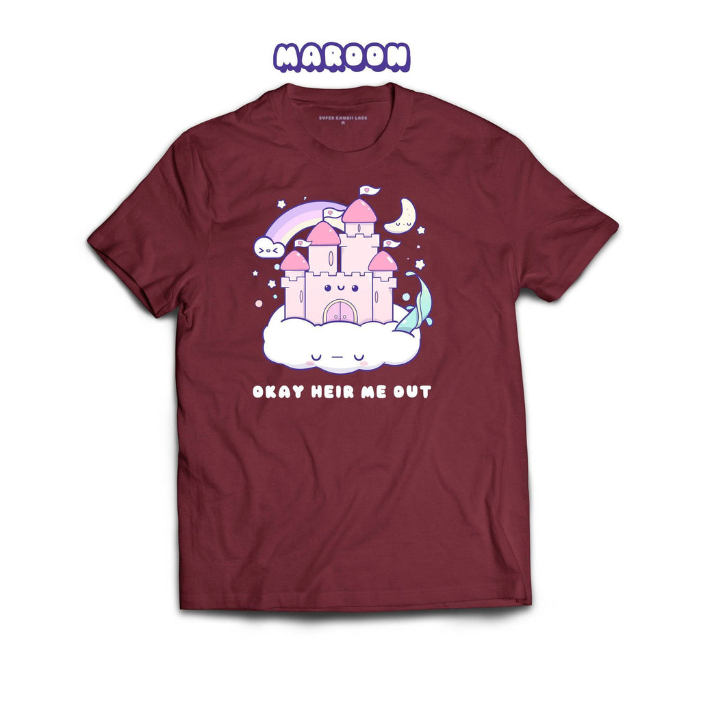 Castle T-shirt, Maroon 100% Ringspun Cotton T-shirt