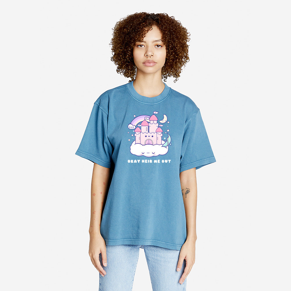 Pebble Ice Castle Oversized Boxy Streetwear Tee