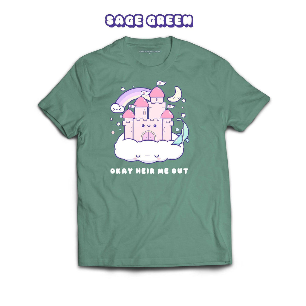 Castle T-shirt, Sage 100% Ringspun Cotton T-shirt
