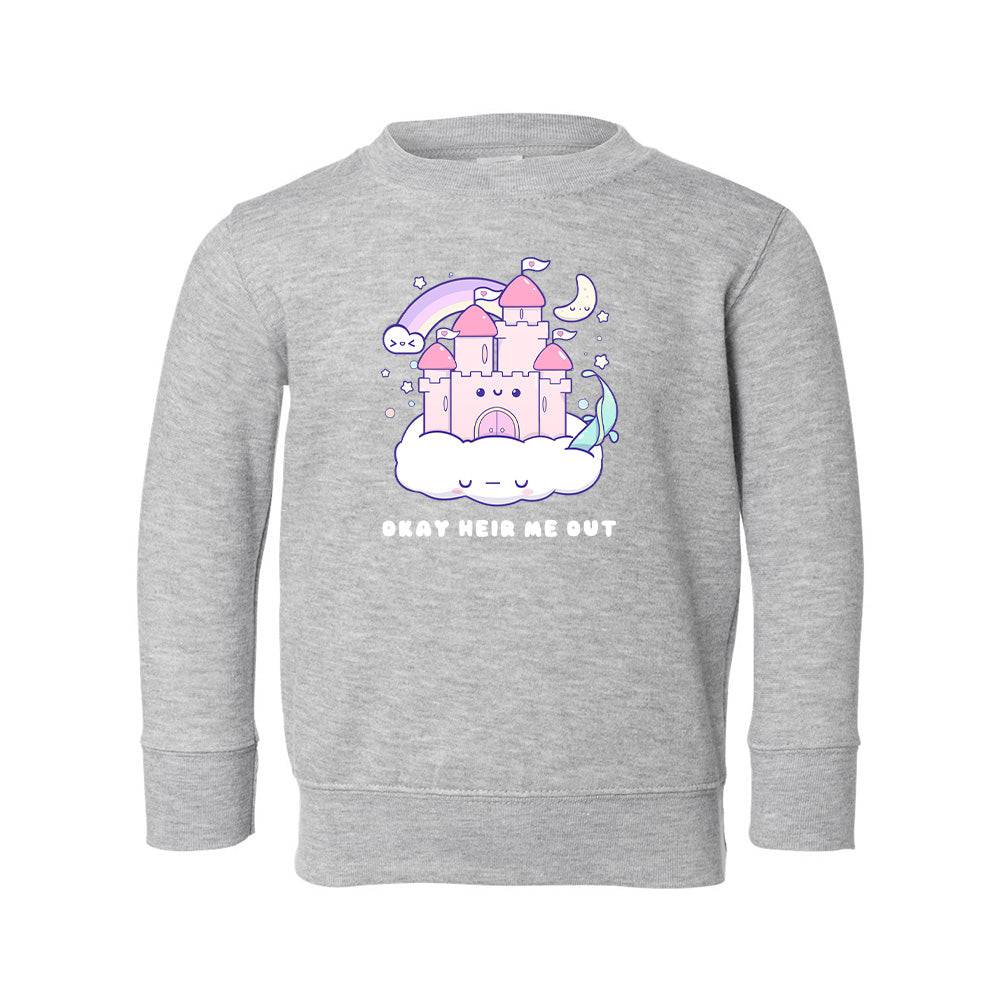 Heather Gray Castle Toddler Crewneck Sweatshirt