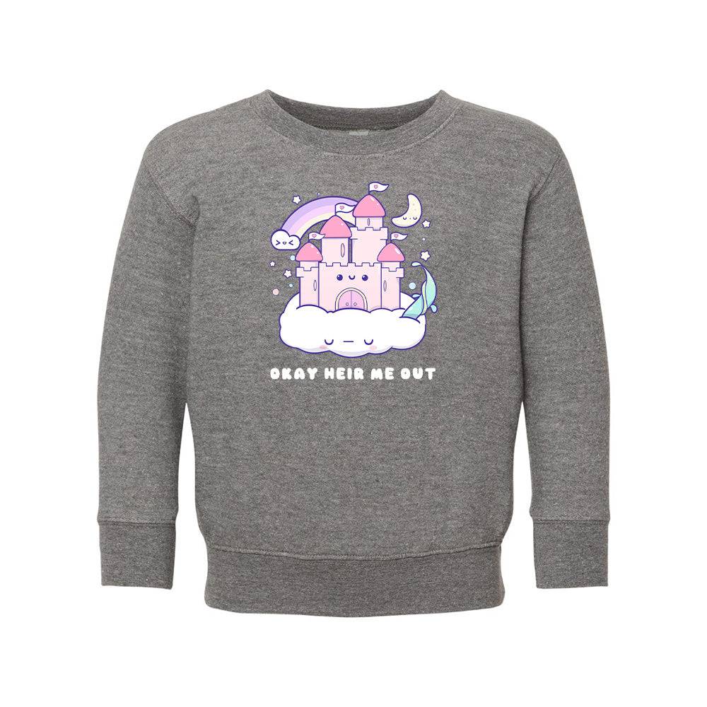 Heather Gray Castle Toddler Crewneck Sweatshirt