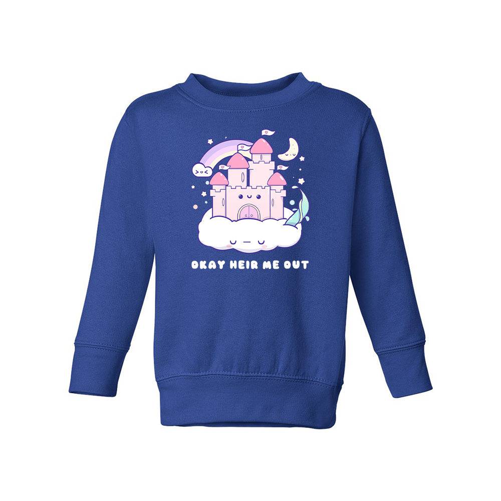 Royal Blue Castle Toddler Crewneck Sweatshirt