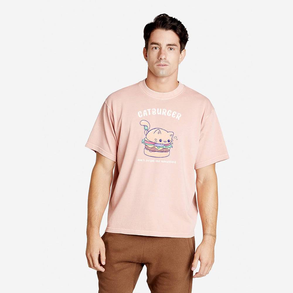 Salmon Catburger Oversized Boxy Streetwear Tee