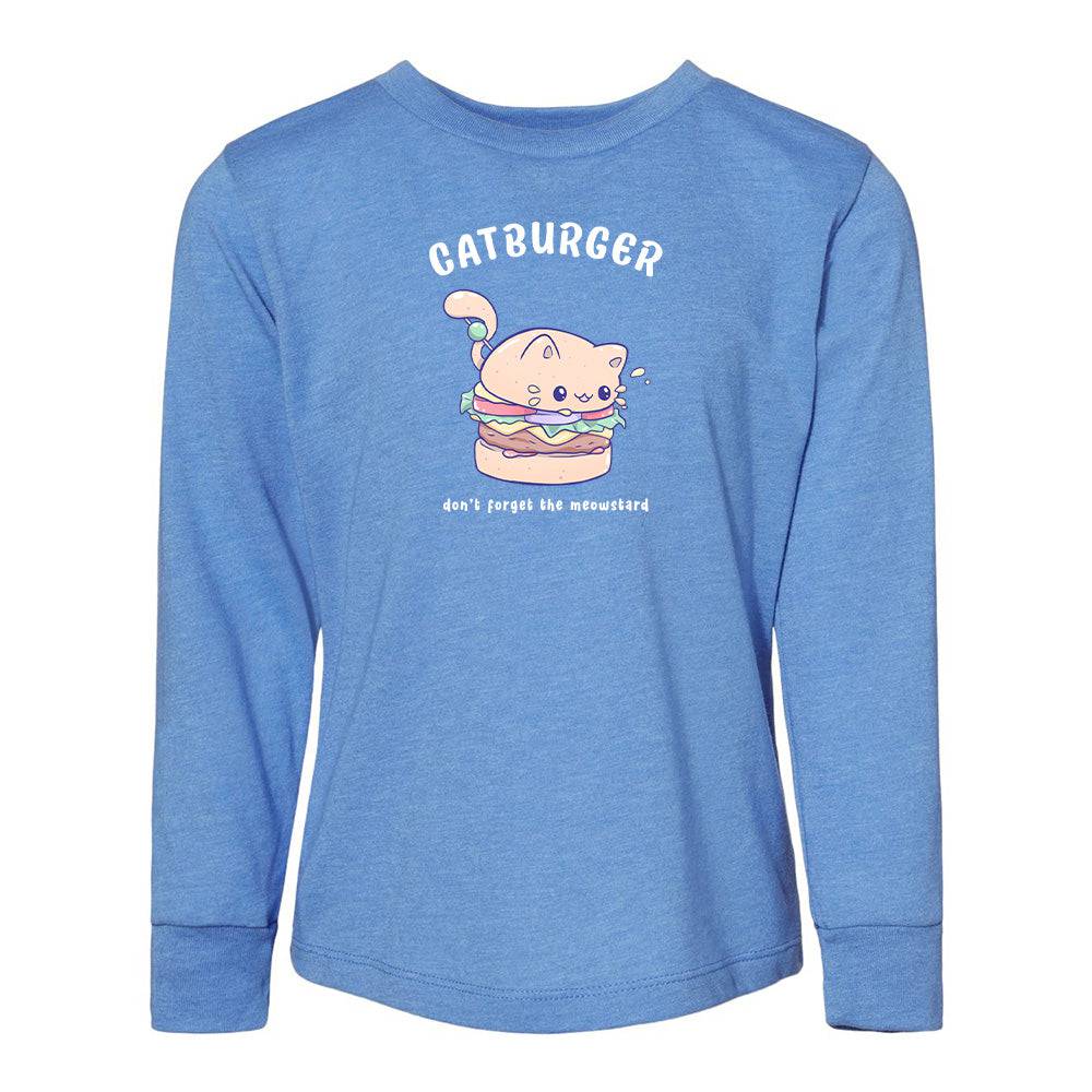Blue Catburger Toddler Longsleeve Sweatshirt