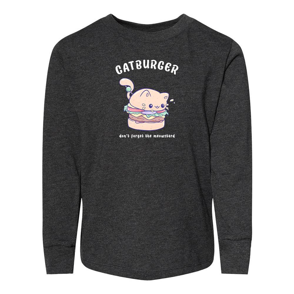Heather Gray Catburger Toddler Longsleeve Sweatshirt