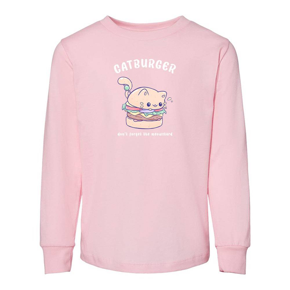 Pink Catburger Toddler Longsleeve Sweatshirt
