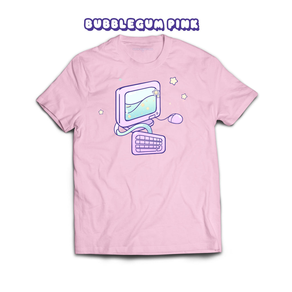 Computer T-shirt, Bubblegum Pink 100% Ringspun Cotton T-shirt