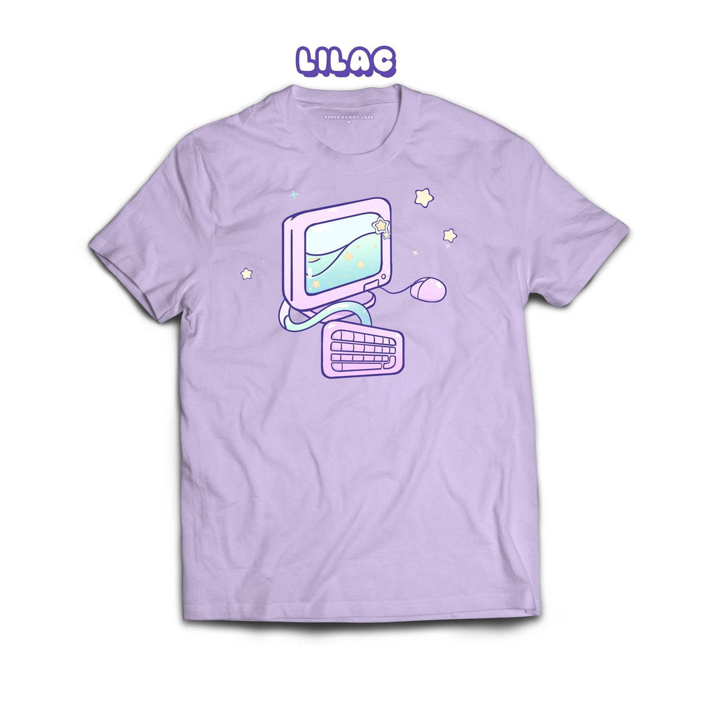 Computer T-shirt, Lilac 100% Ringspun Cotton T-shirt