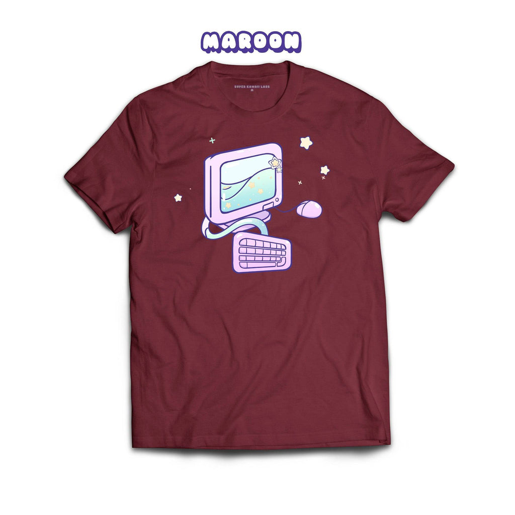 Computer T-shirt, Maroon 100% Ringspun Cotton T-shirt