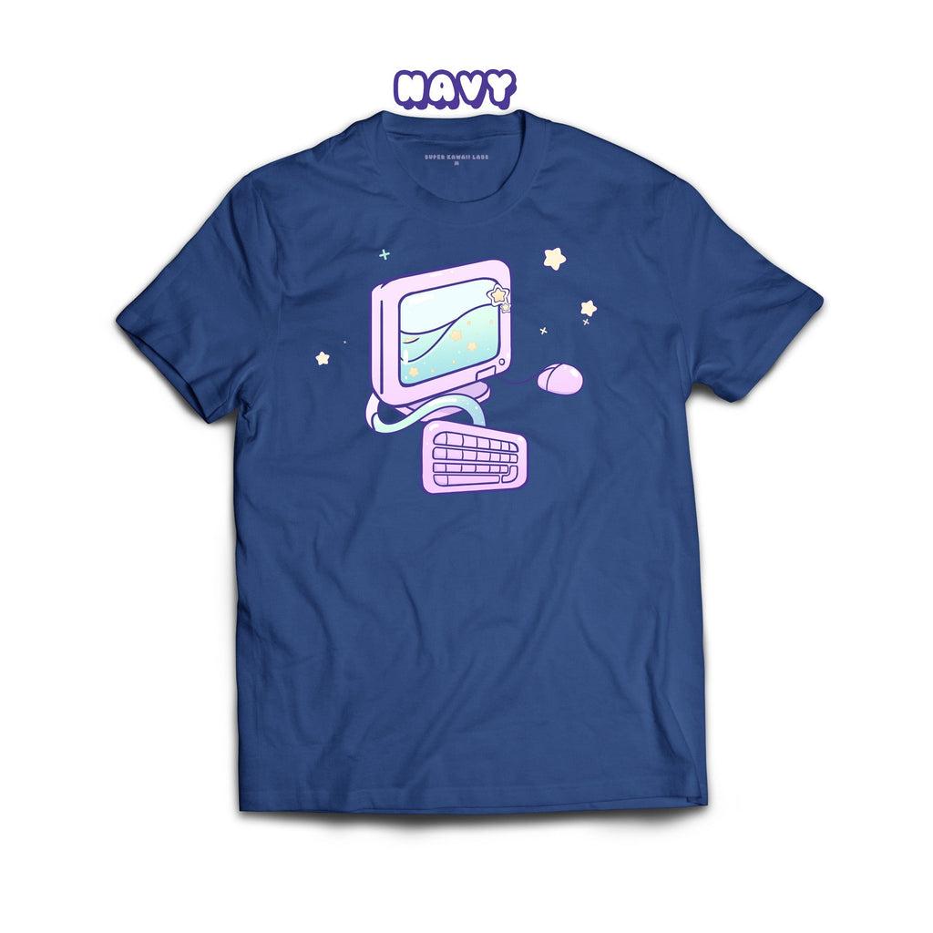 Computer T-shirt, Navy 100% Ringspun Cotton T-shirt