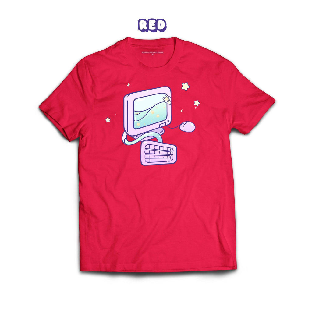 Computer T-shirt, Red 100% Ringspun Cotton T-shirt