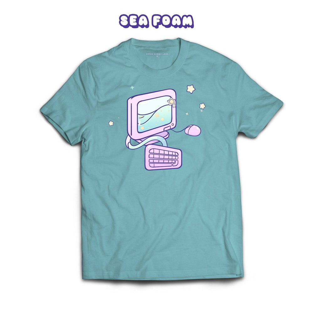 Computer T-shirt, Sea Foam 100% Ringspun Cotton T-shirt