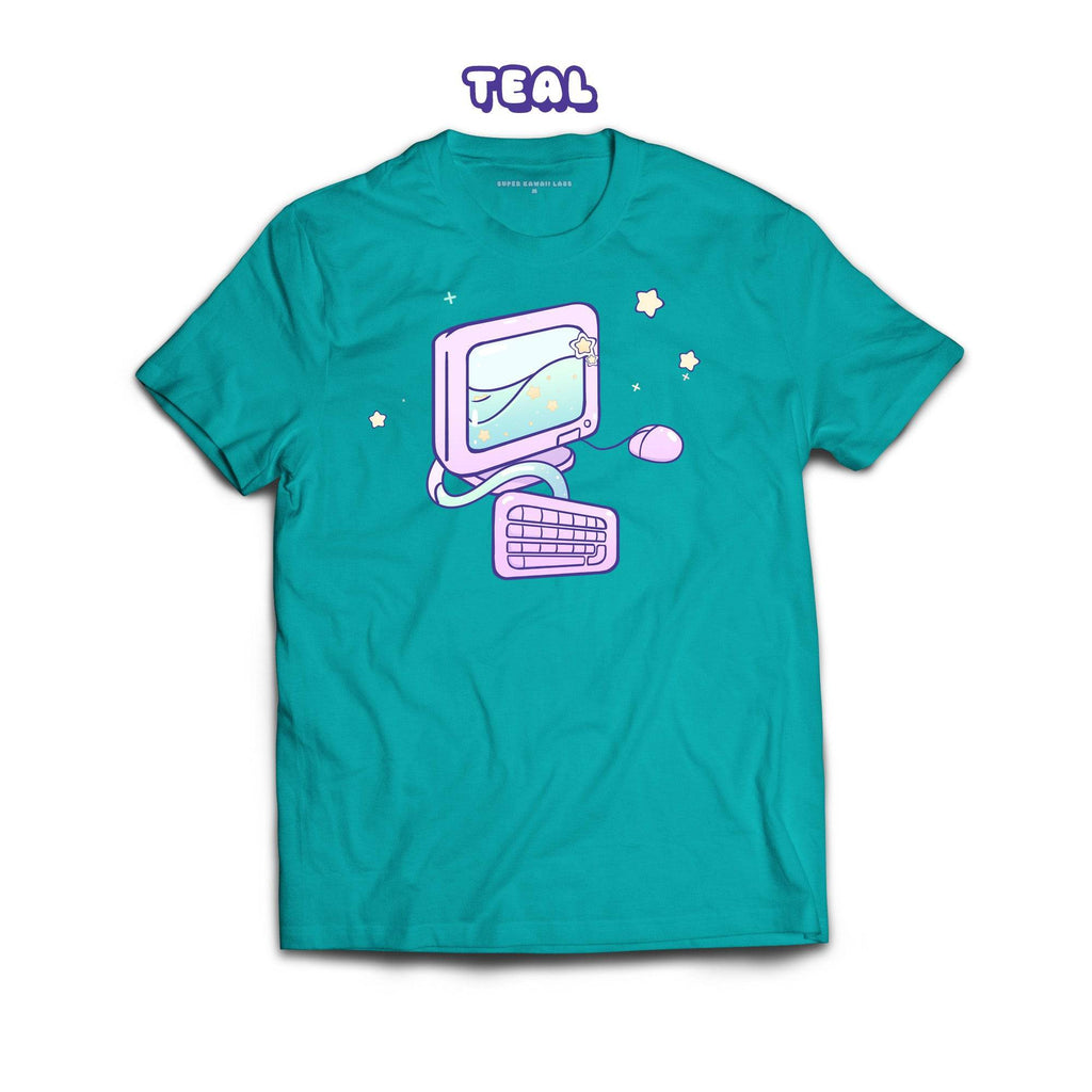 Computer T-shirt, Teal 100% Ringspun Cotton T-shirt