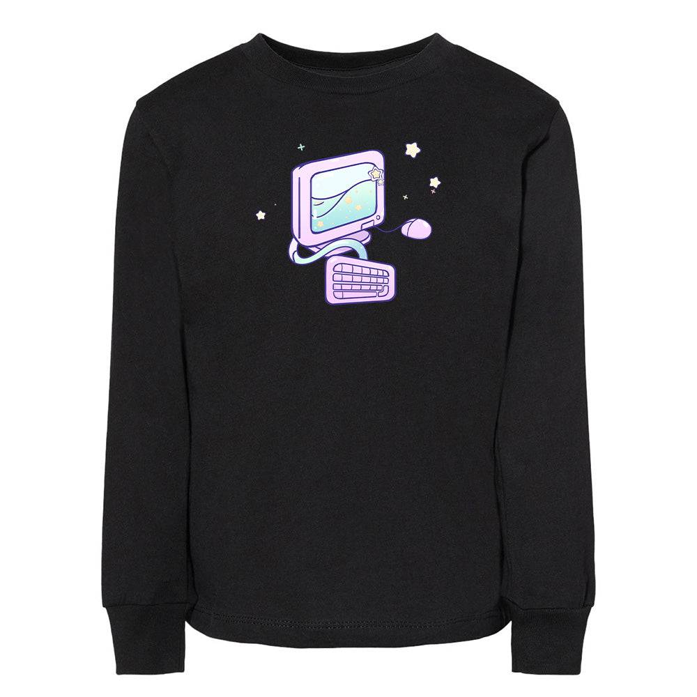 Black Computer Toddler Longsleeve Sweatshirt