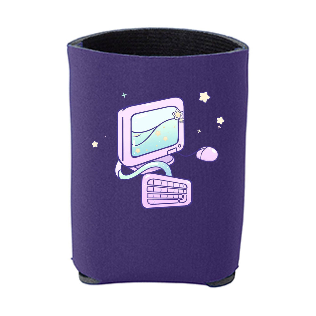 Kawaii Purple Computer Beverage Holder