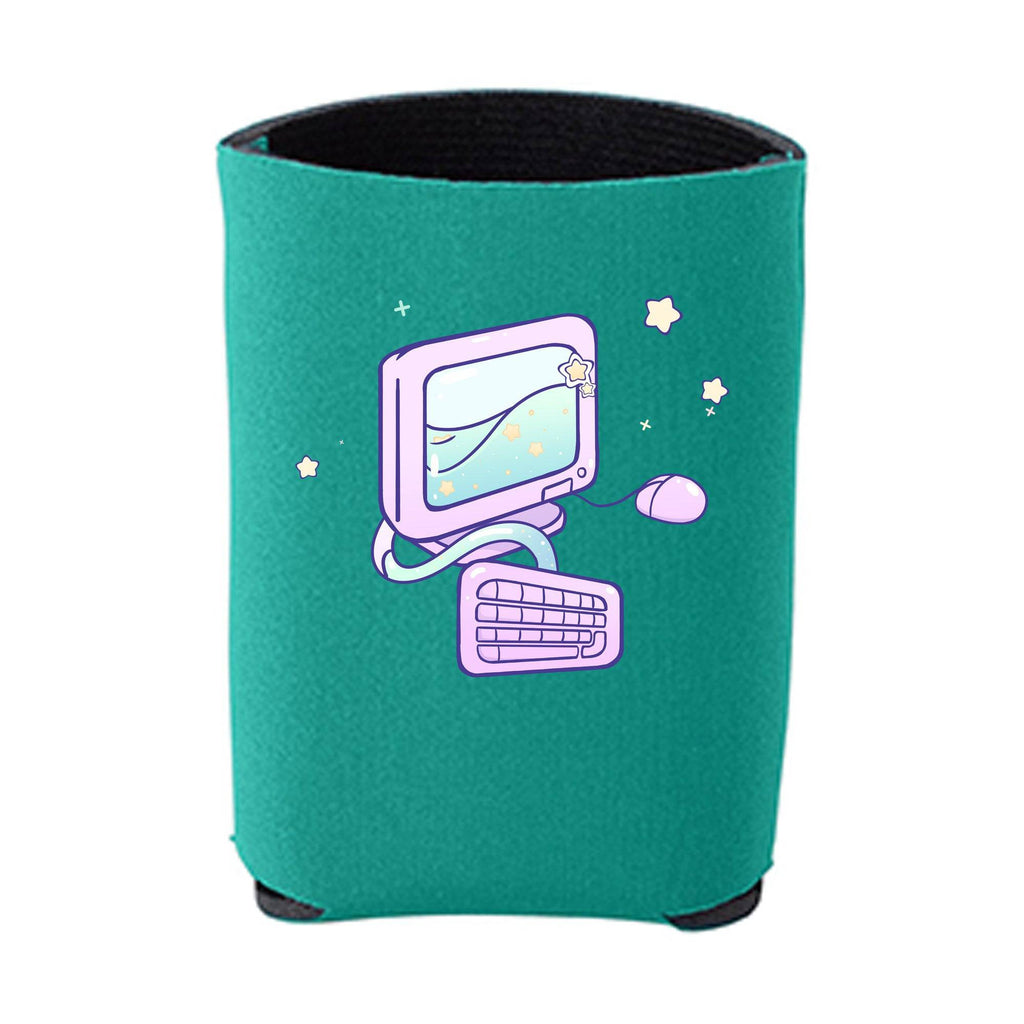 Kawaii Teal Computer Beverage Holder