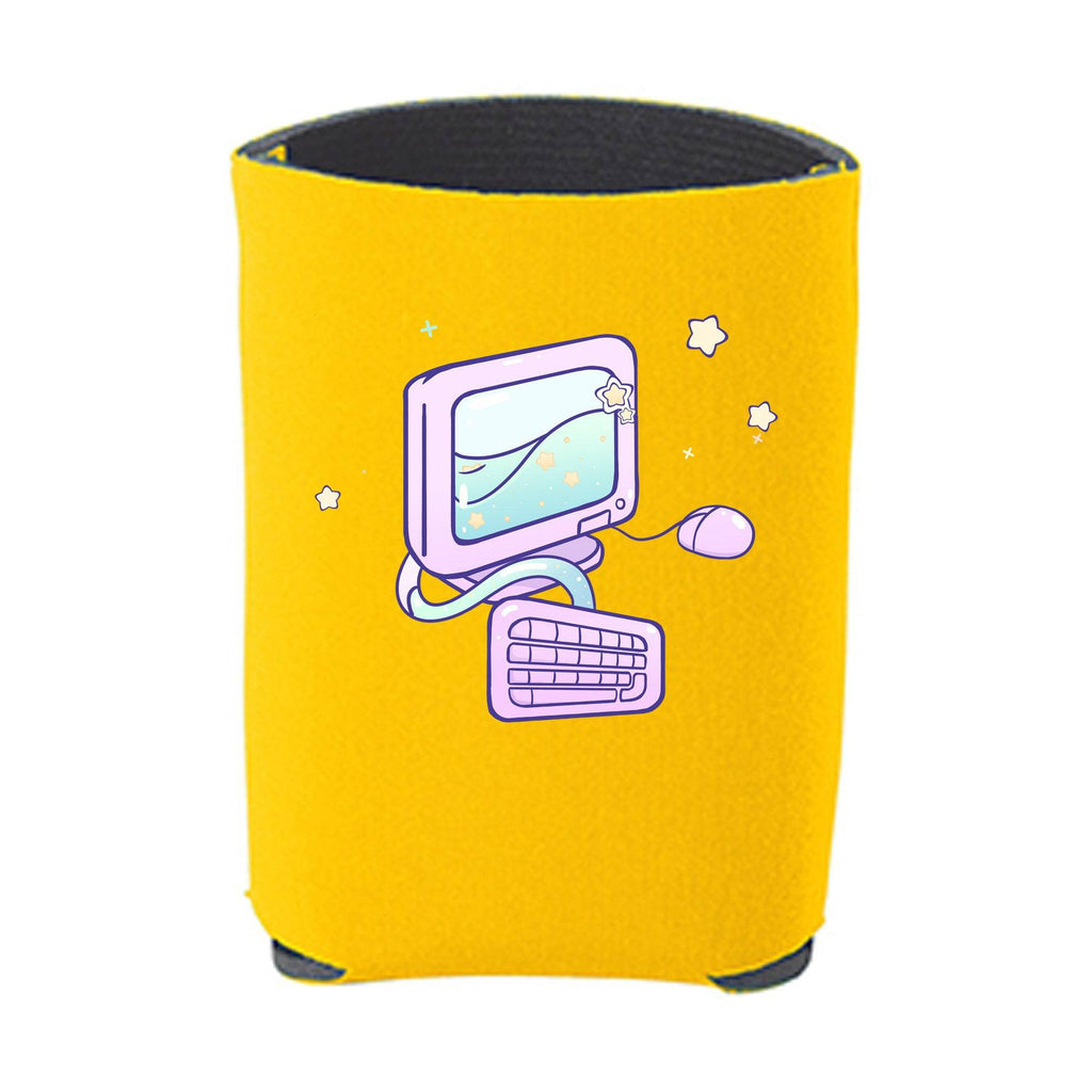 Kawaii Yellow Computer Beverage Holder