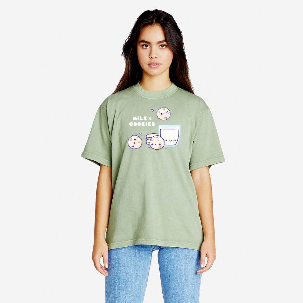 Oil Green Cookies Oversized Boxy Streetwear Tee