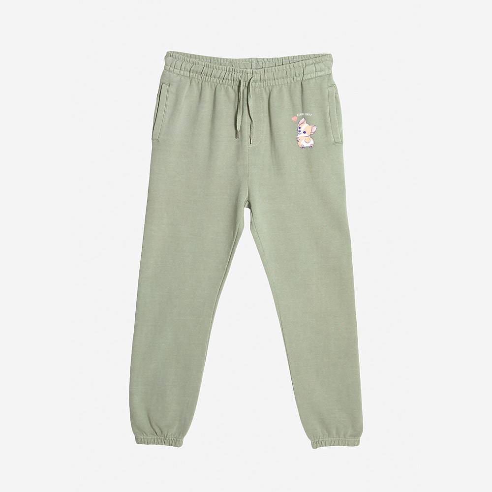 Oil Green Corgi Urban Sweatpants