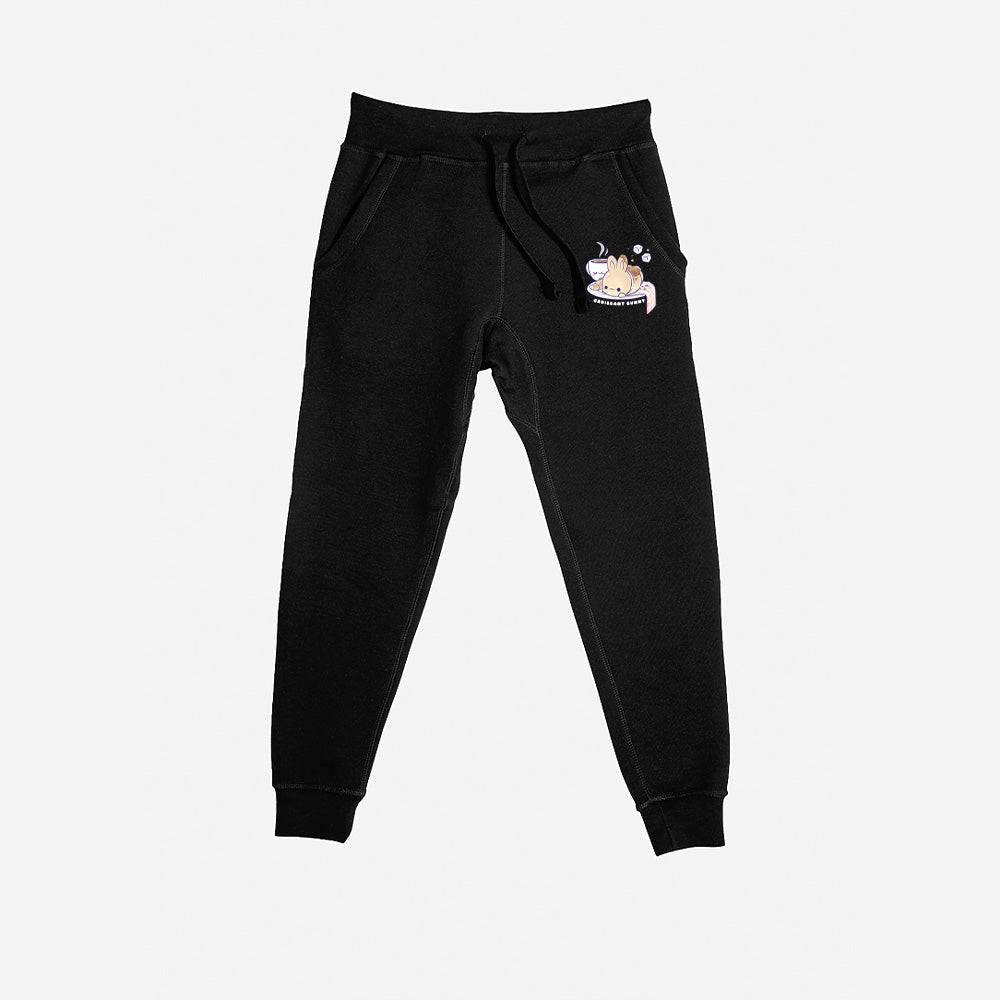 Black CrossaintBunny Premium Fleece Sweatpants