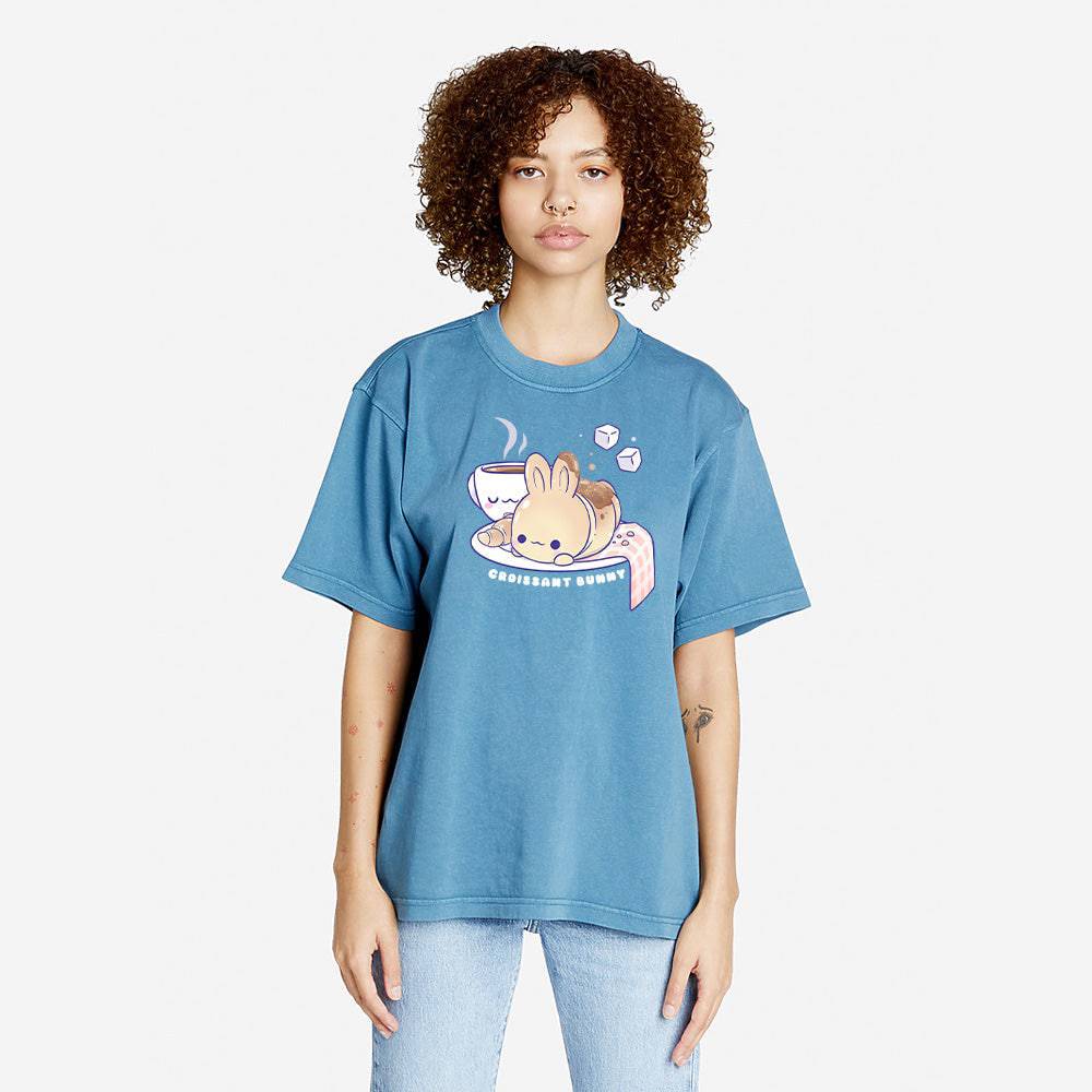 Pebble Ice CrossaintBunny Oversized Boxy Streetwear Tee