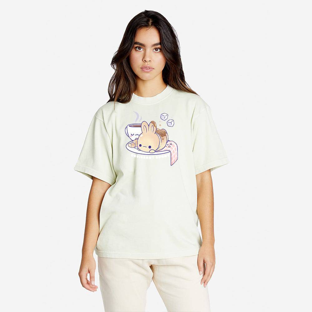 Pistachio GreenCrossaintBunny Oversized Boxy Streetwear Tee