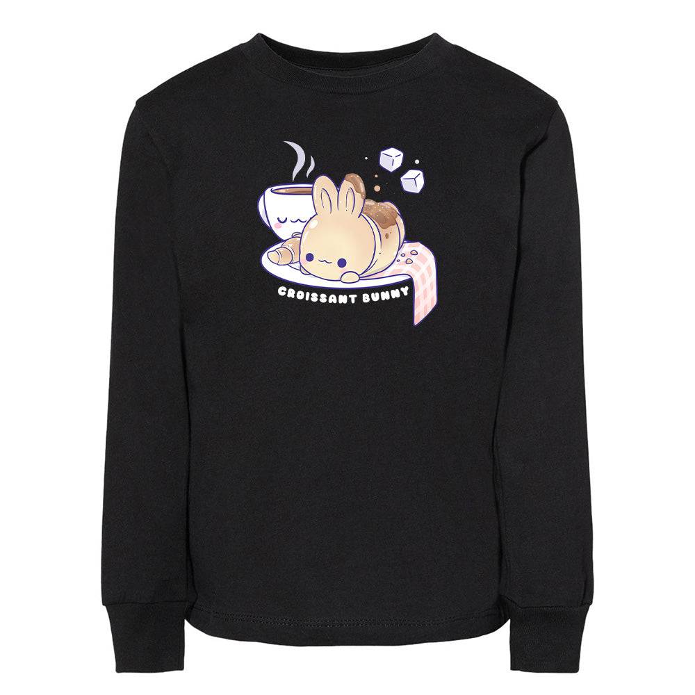 Black CrossaintBunny Toddler Longsleeve Sweatshirt