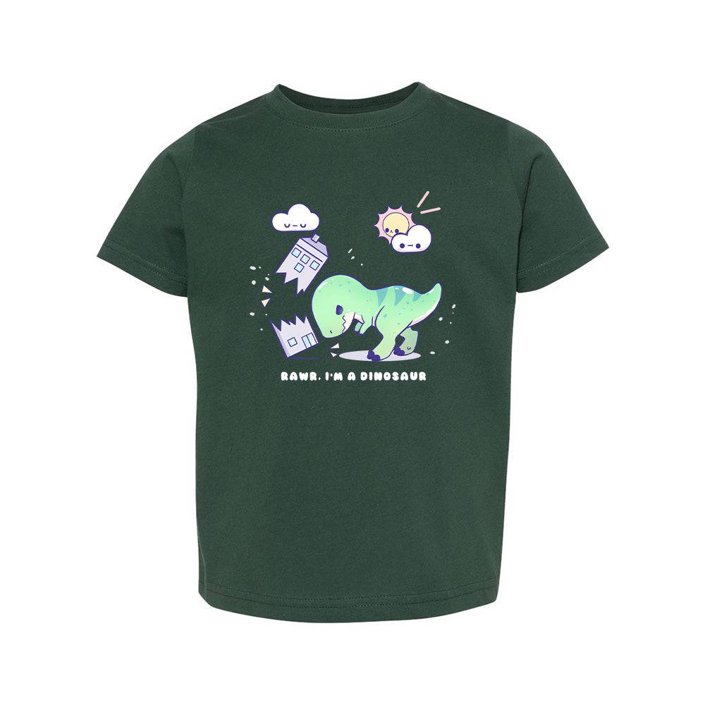 Dino Forest Green Toddler T-shirt